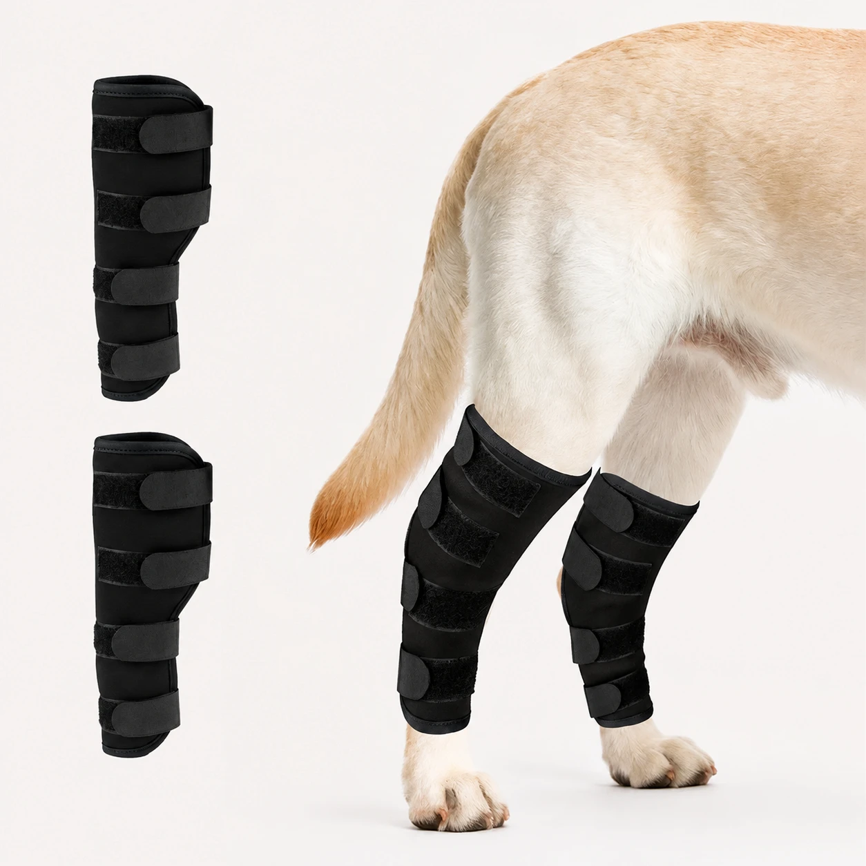 Supportive dog knee brace sleeve