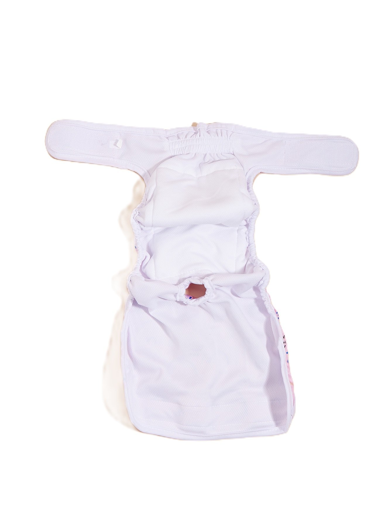 Close-up of diaper fabric and fastening