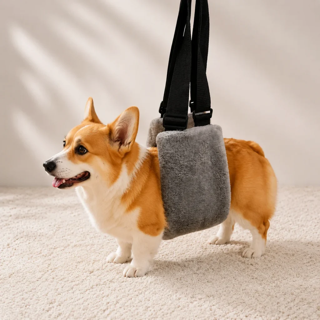 Abdominal support sling for senior dogs